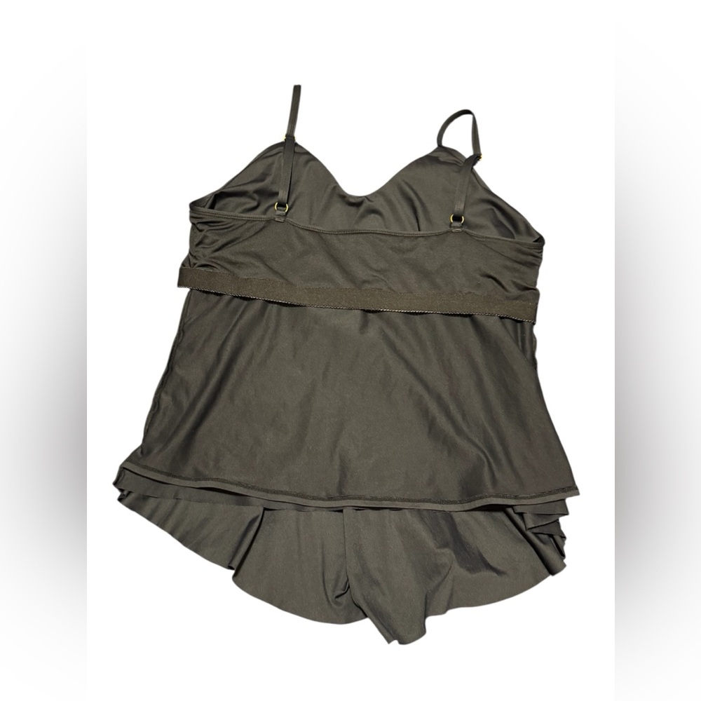 MAGICSUIT By Miraclesuit Modern Rita Tankini Top Black Size 10 READ Swim Vacay - Picture 9 of 10